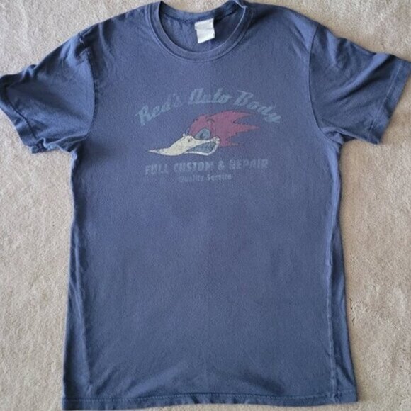 Utility Graphic Tee Navy Blue Women's Sz Small T-shirt Retro Y2K - Picture 7 of 7